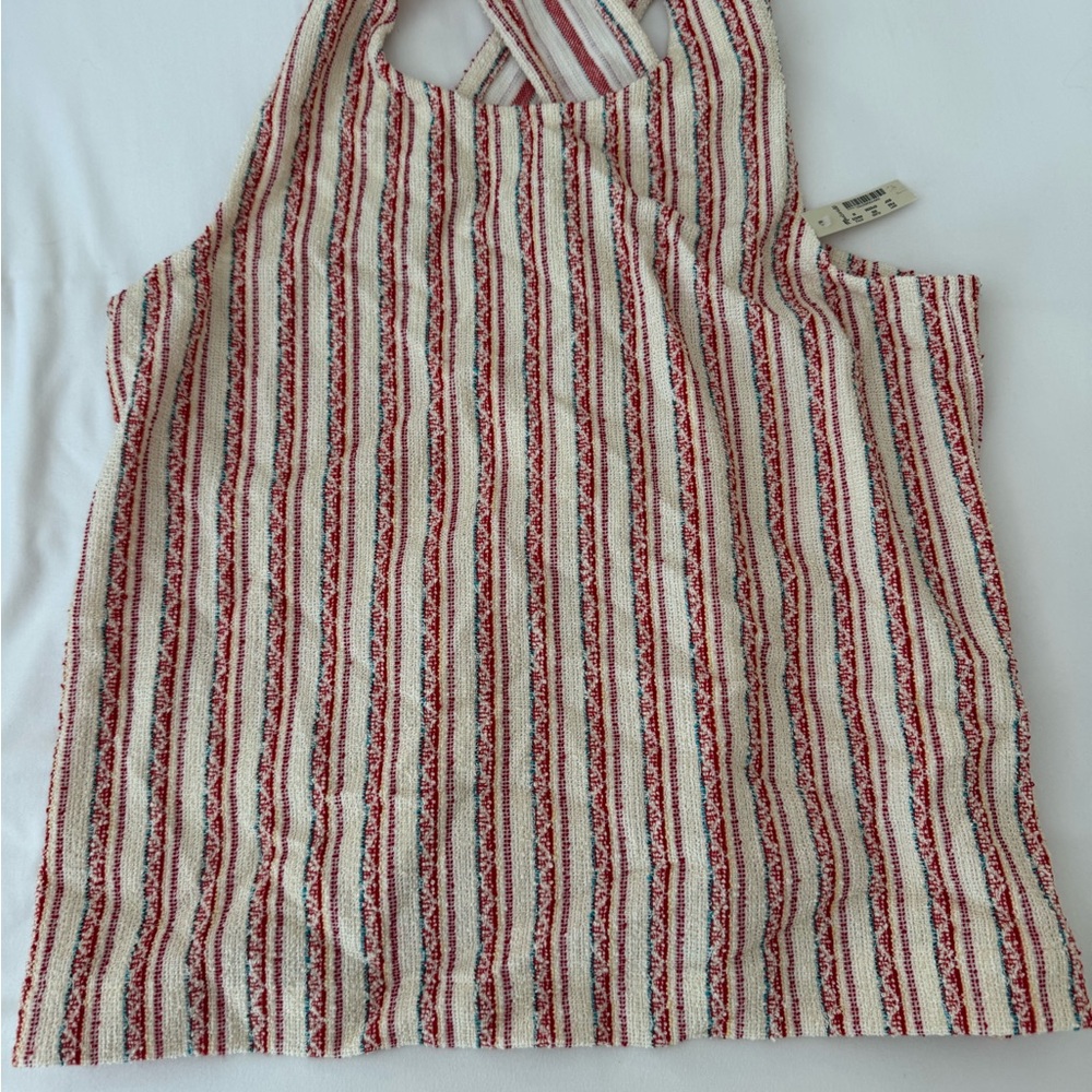 Madewell Striped Red and White Tank Top